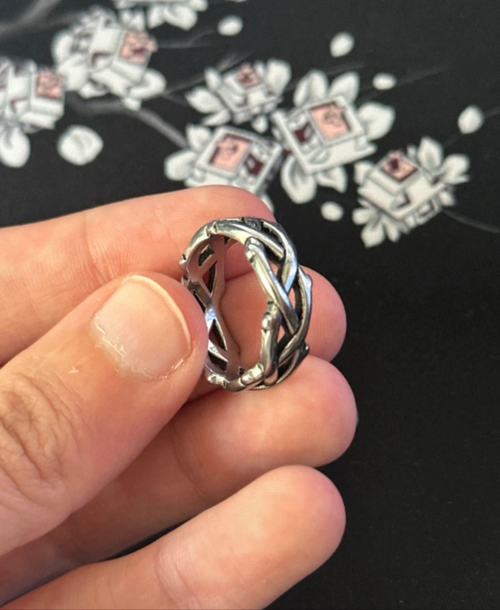 Zilveren y2k ring – photo 4